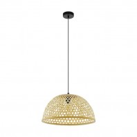 Eglo-CLAVERDON Natural Woven Cane Shades Pendant - 370mm dia (S) & 475 mm dia (L)